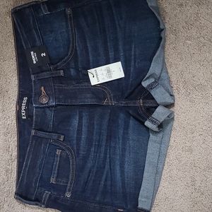 Express short brand new never used with tag  shortie low rise 2